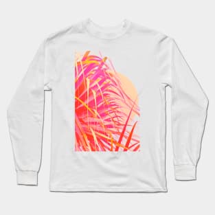 Living Coral Feather Palm Long Sleeve T-Shirt